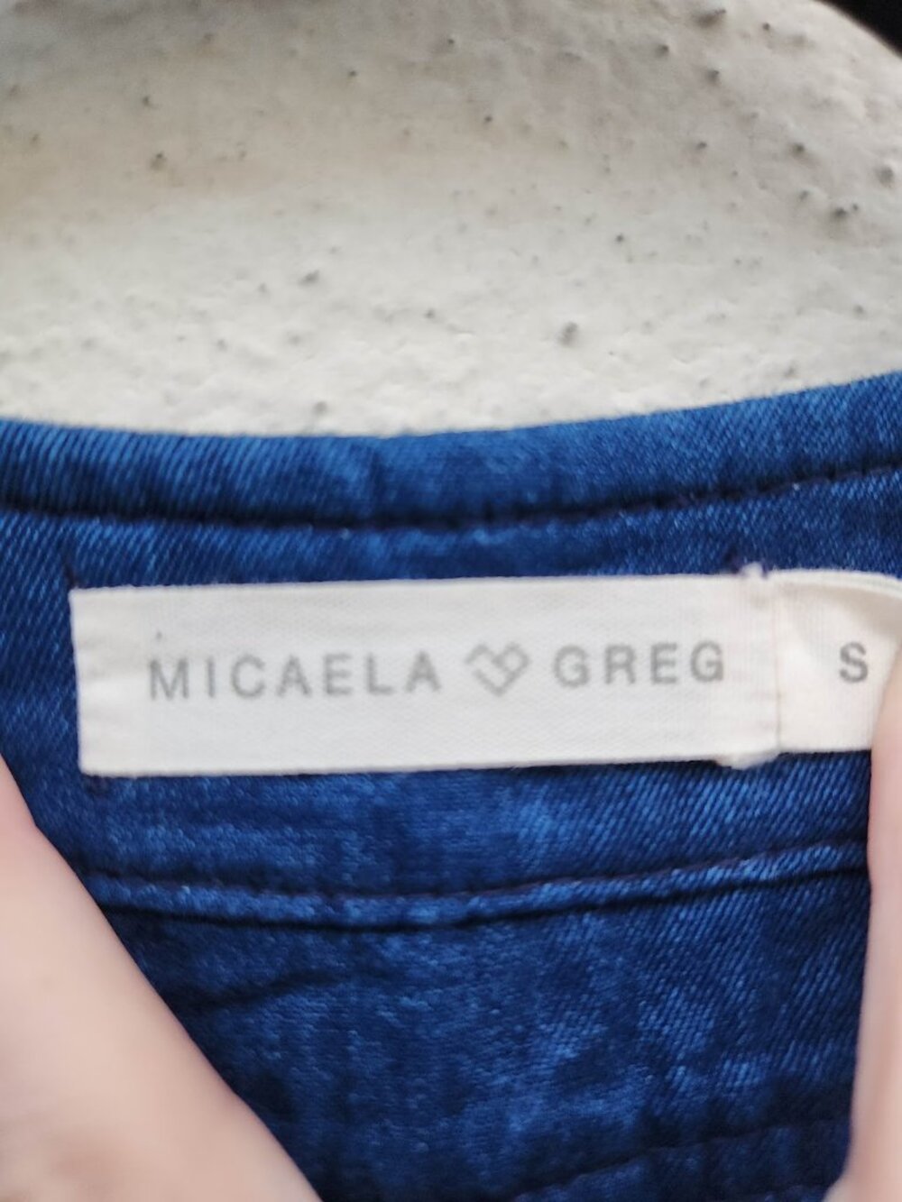 Micaela Greg 100% Cotton Blue Tie Coverall Made In Usa — image 4 of 6
